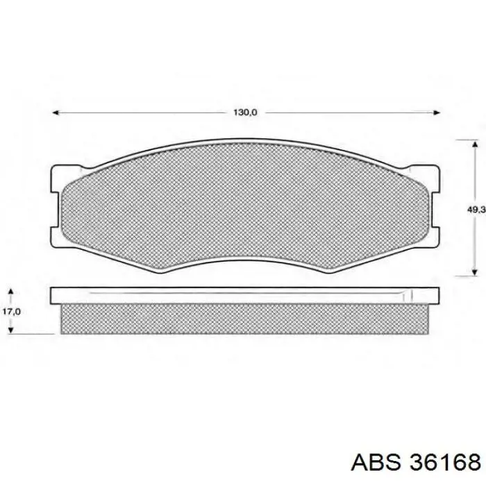 Передние тормозные колодки 36168 ABS