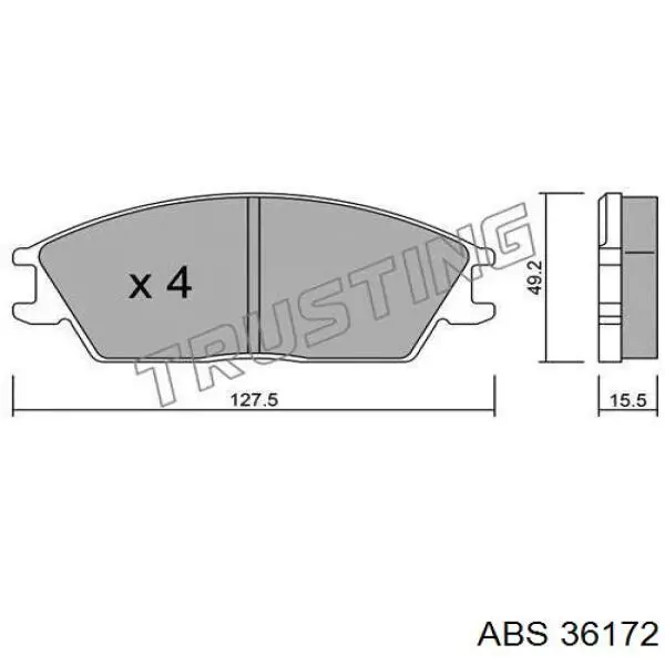 Колодки ABS 36172 цена, от 13.57 USD