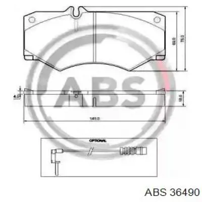 Передние тормозные колодки 36490 ABS