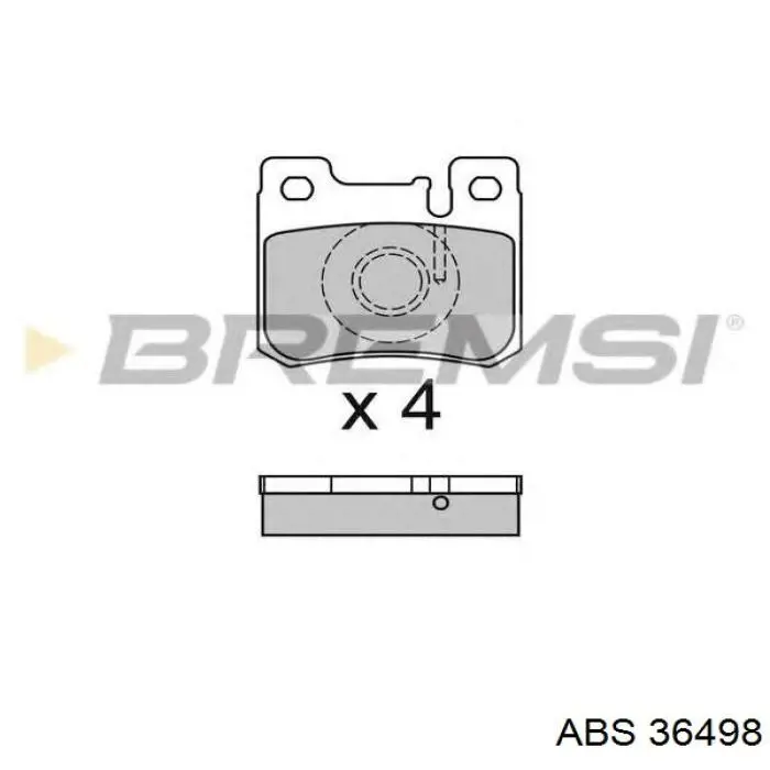 Купить 36498 ABS Колодки тормозные задние, дисковые