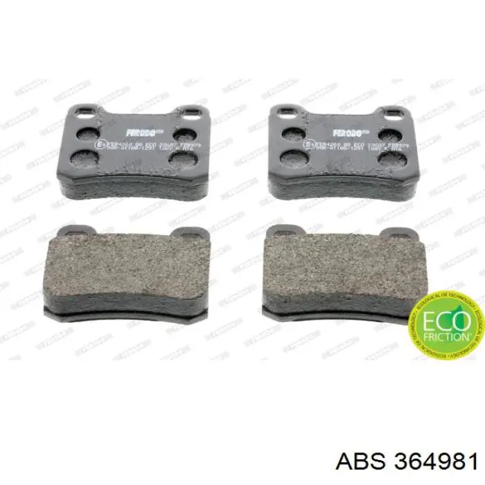 Задние дисковые колодки ABS 364981