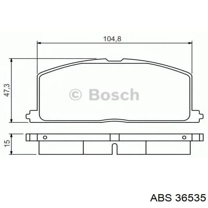 Купить 36535 ABS Колодки тормозные