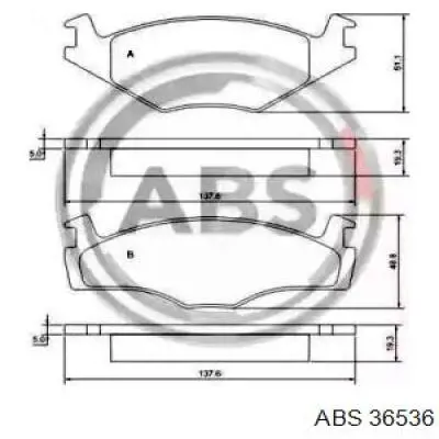 Тормозные колодки ABS 36536