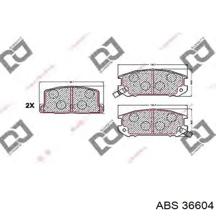 Колодки дисковые  ABS 36604 цена, от 15.15 USD