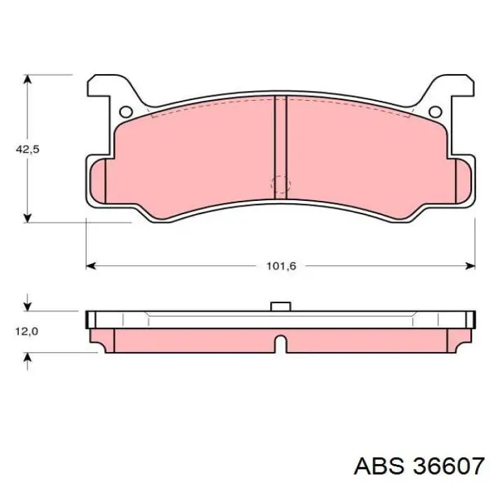 Pastillas de freno traseras 36607 ABS