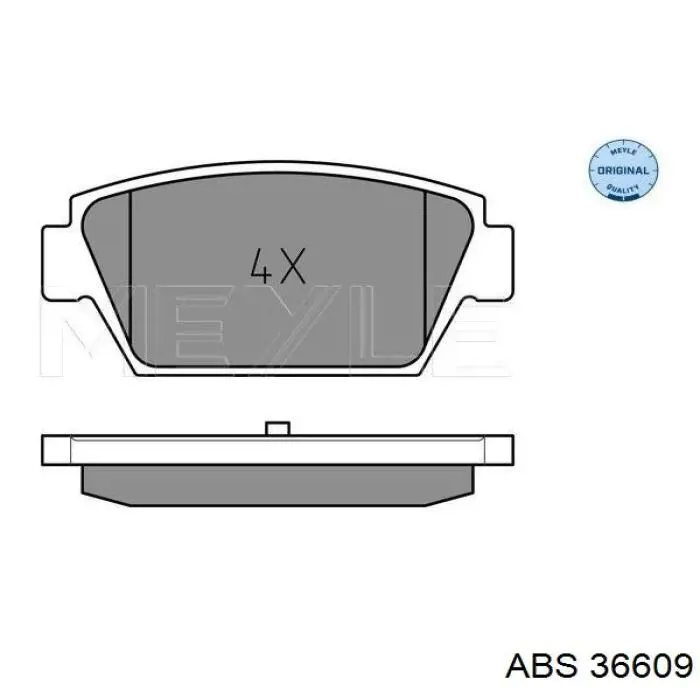 Задние тормозные колодки 36609 ABS