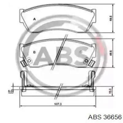 Передние тормозные колодки 36656 ABS