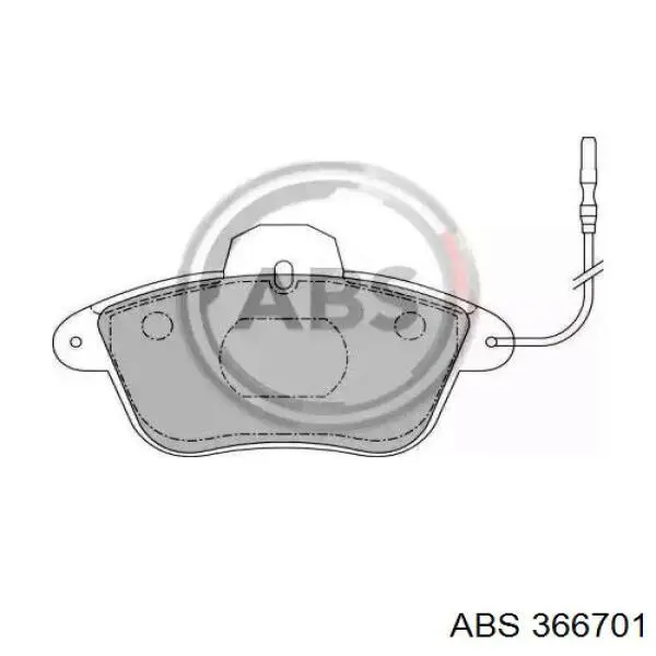 Передние тормозные колодки 366701 ABS