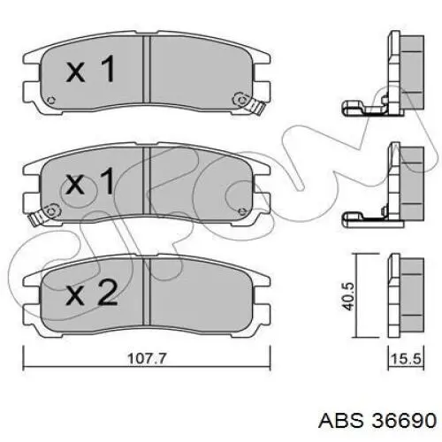 Колодки дисковые  ABS 36690 цена, от 14.71 USD