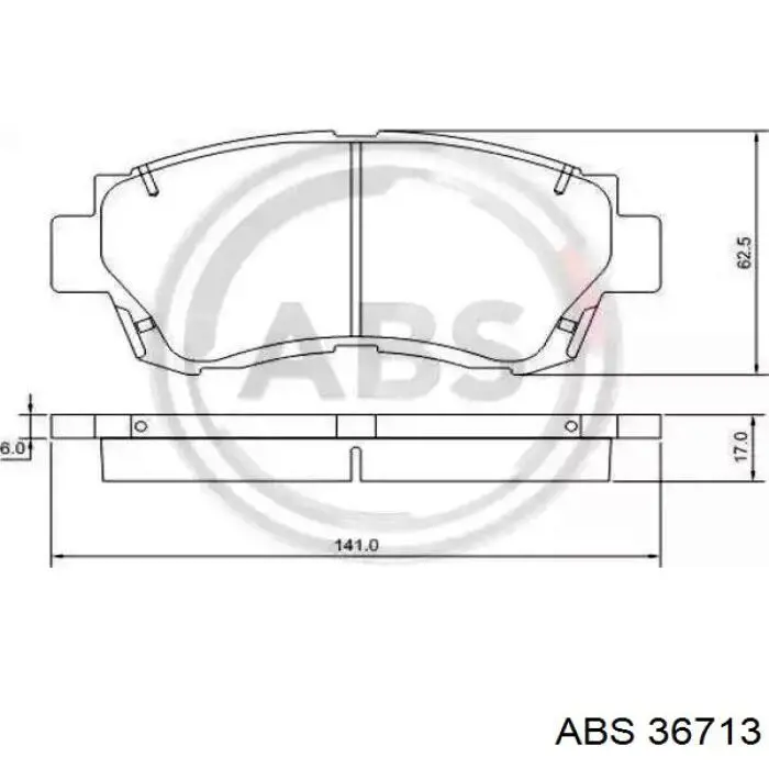 Передние тормозные колодки 36713 ABS