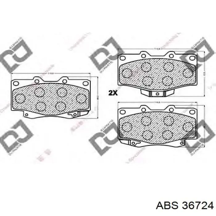 Купить 36724 ABS Колодки тормозные