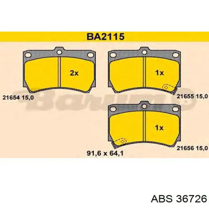 Колодки ABS 36726 цена, от 11.14 USD