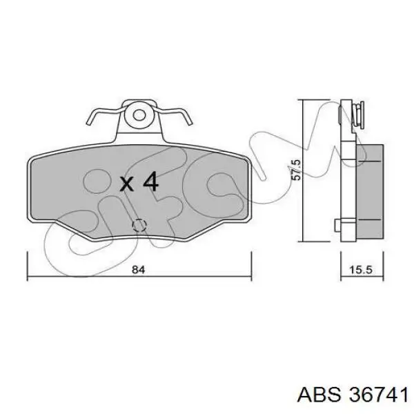 Колодки дисковые  ABS 36741 цена, от 13.28 USD