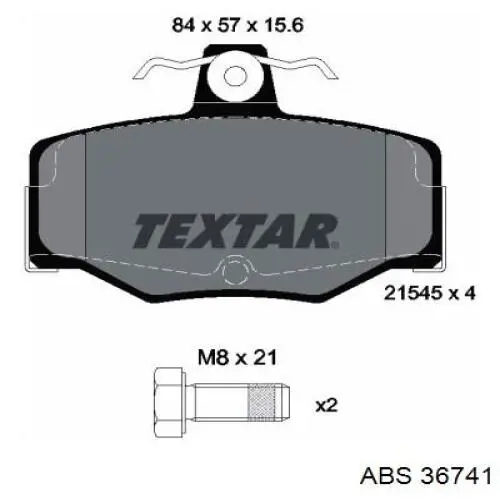 Купить 36741 ABS Колодки тормозные задние, дисковые