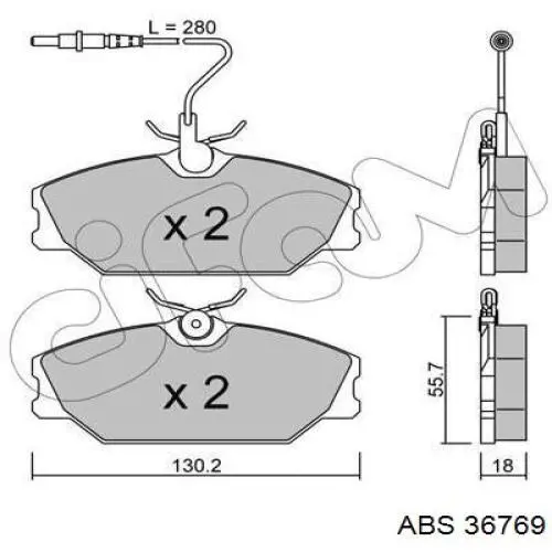 Колодки ABS 36769 цена, от 19.92 USD