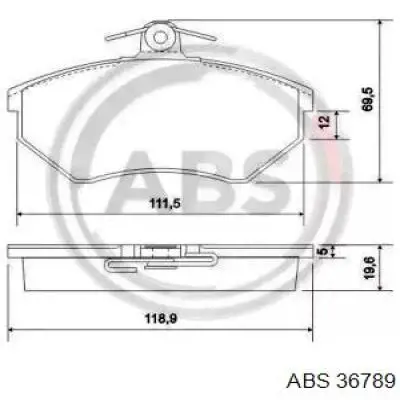 Купить 36789 ABS Колодки тормозные