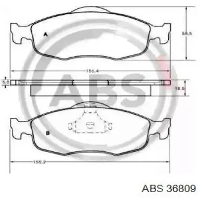 Тормозные колодки ABS 36809