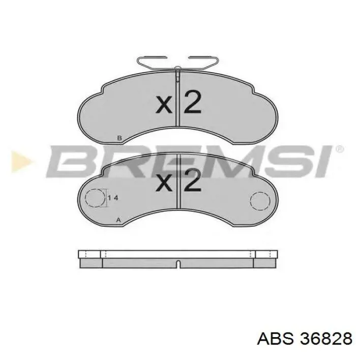 Передние тормозные колодки 36828 ABS