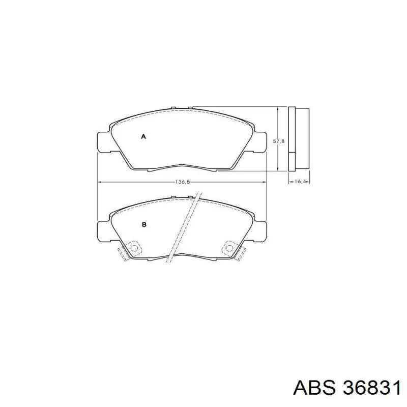 Колодки ABS 36831 цена, от 14.71 USD