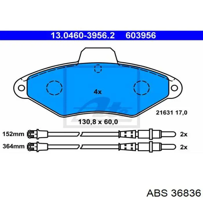 Колодки ABS 36836 цена, от 15.33 USD