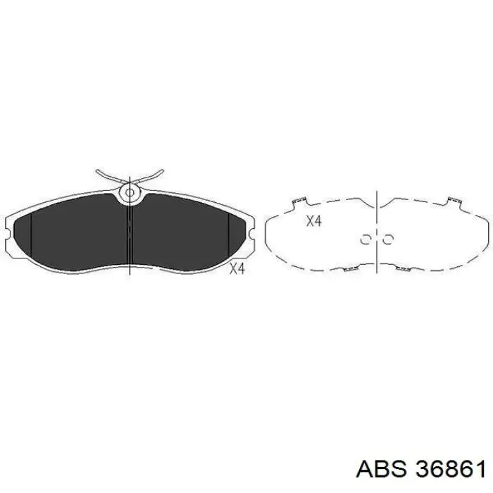 Передние тормозные колодки 36861 ABS