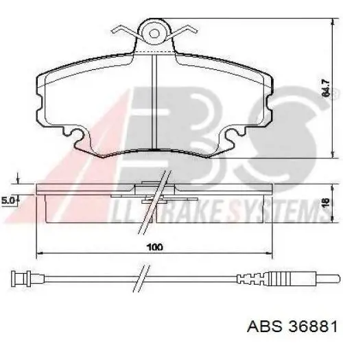 Купить 36881 ABS Колодки тормозные
