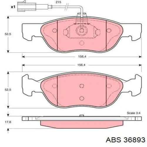 Колодки ABS 36893 цена, от 20.73 USD