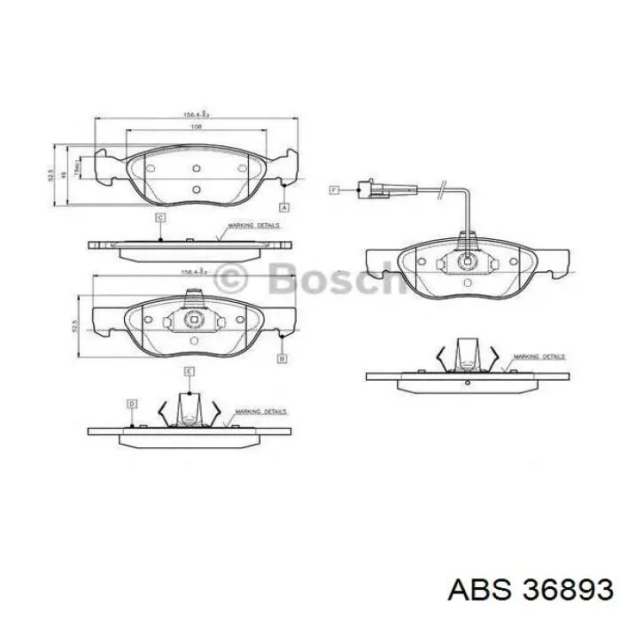 Купить 36893 ABS Колодки тормозные
