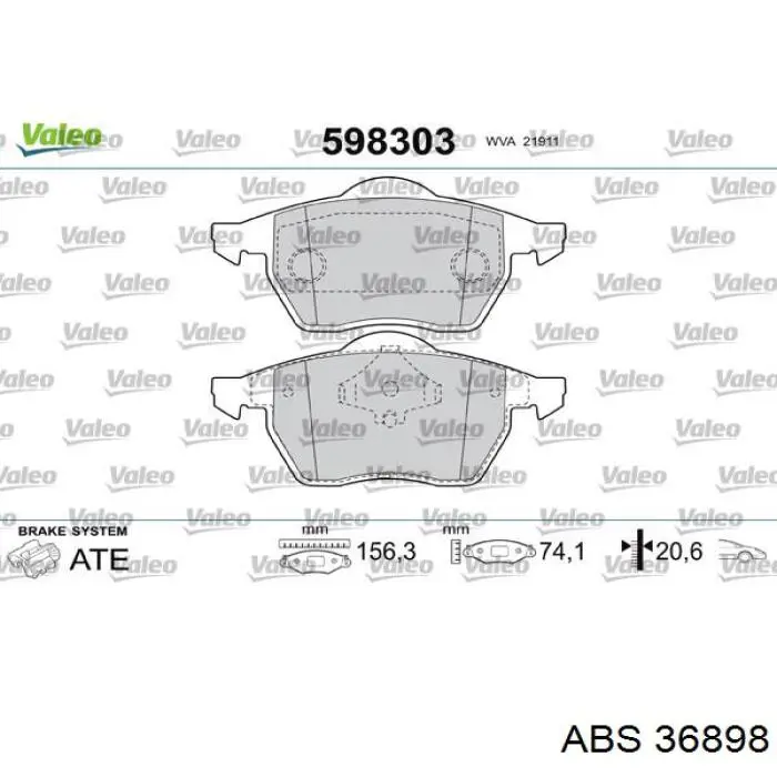 Колодки ABS 36898 цена, от 20.88 USD