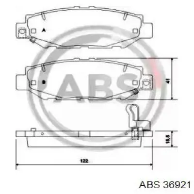 Задние тормозные колодки 36921 ABS