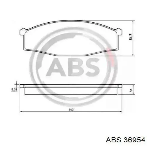 Передние тормозные колодки 36954 ABS