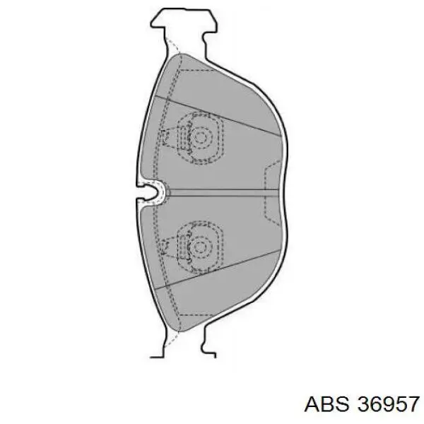 Тормозные колодки ABS 36957