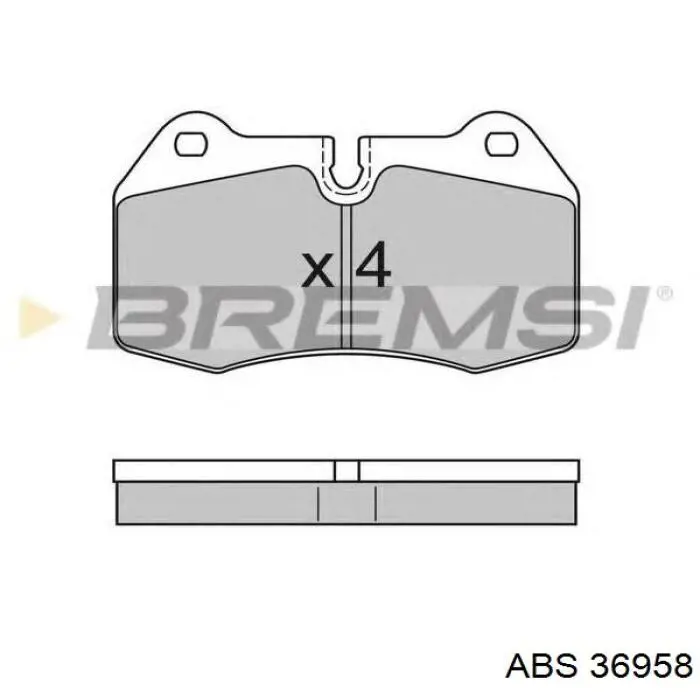Тормозные колодки ABS 36958