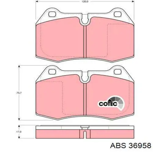 Купить 36958 ABS Колодки тормозные
