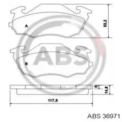 36971 ABS передние тормозные колодки