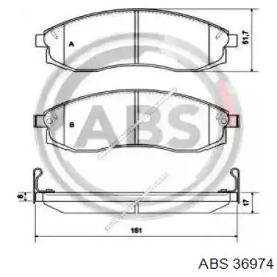Купить 36974 ABS Колодки тормозные