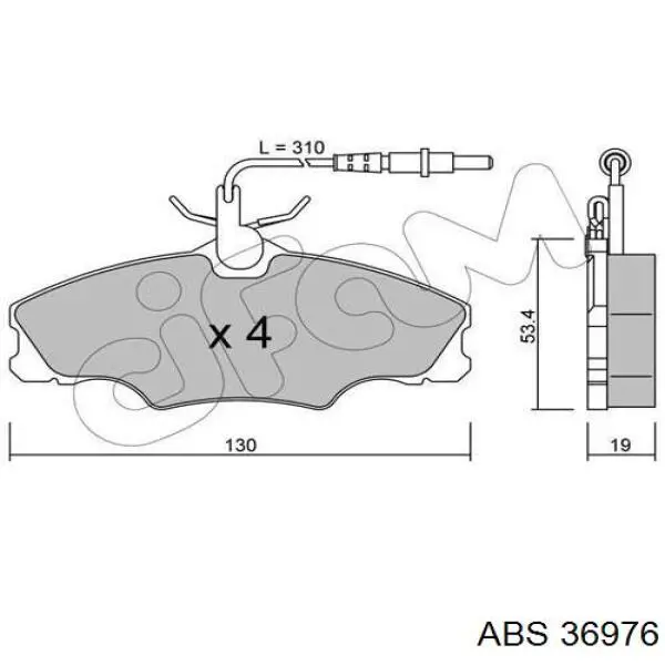 Колодки ABS 36976 цена, от 17.95 USD