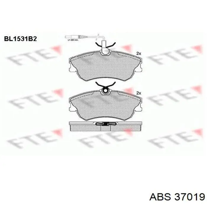 Колодки ABS 37019 цена, от 19.84 USD