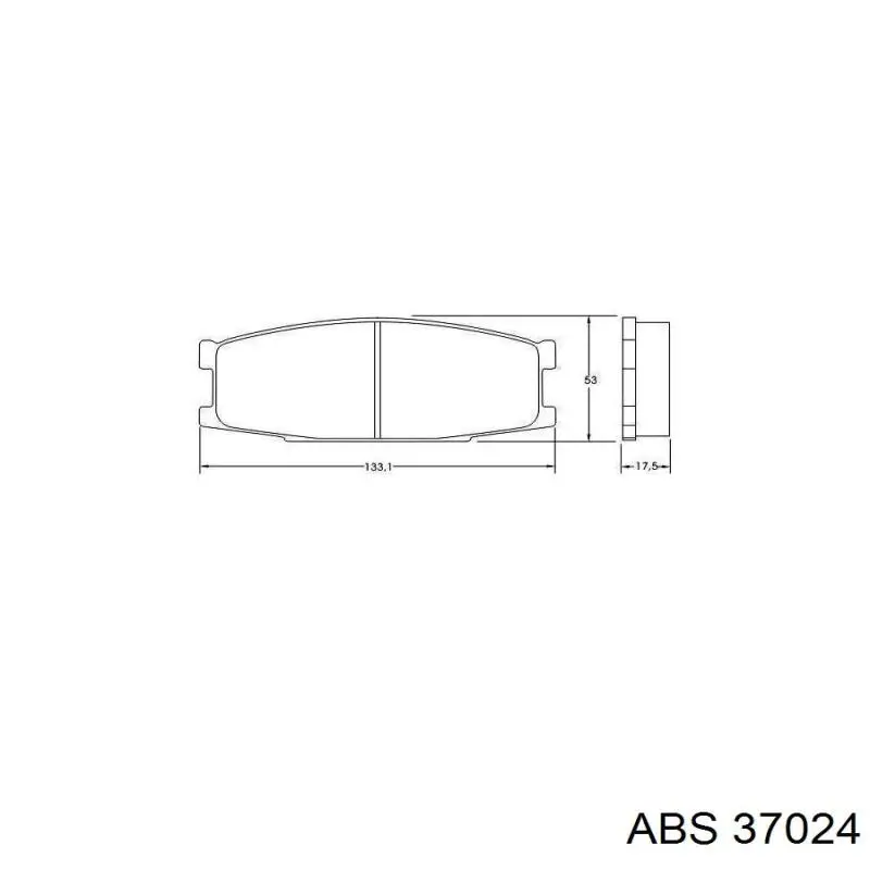 37024 ABS Колодки передние