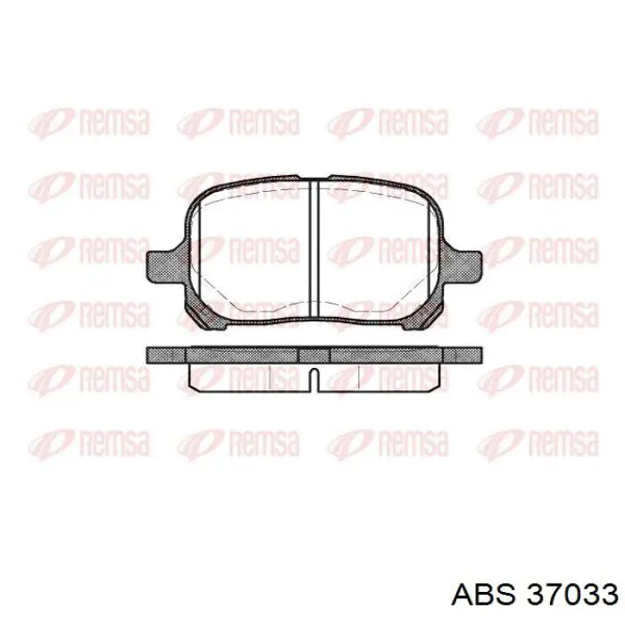 Передние тормозные колодки 37033 ABS