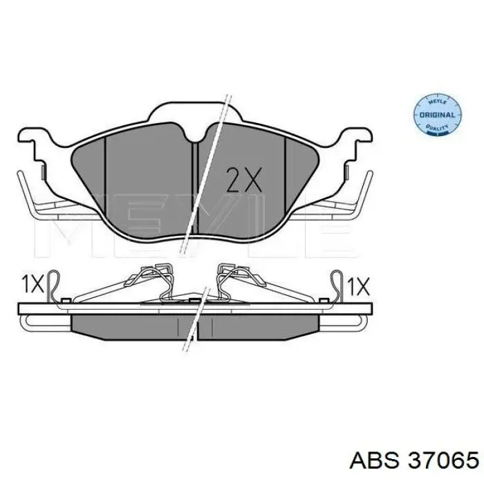 Передние тормозные колодки 37065 ABS