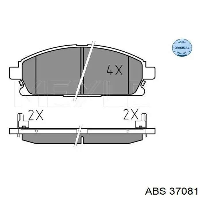 Купить 37081 ABS Колодки тормозные