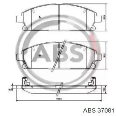 Колодки гальмівні передні, дискові 37081 ABS