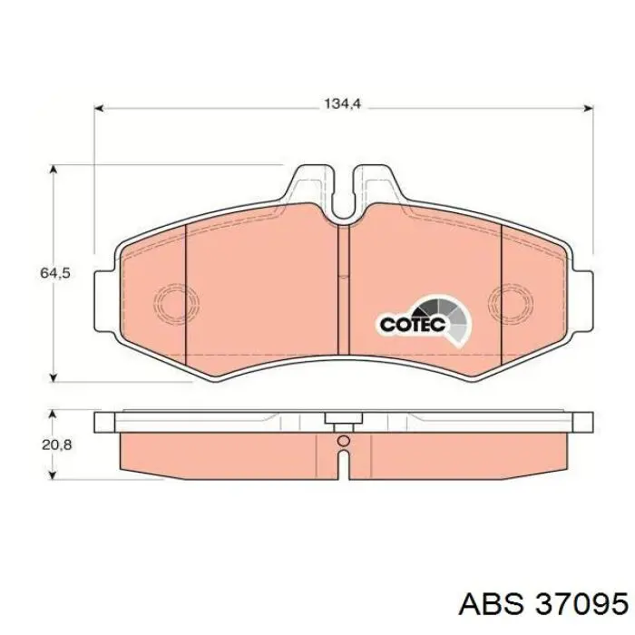 Купить 37095 ABS Колодки тормозные