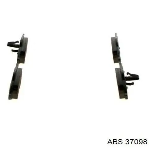 Compre 37098 ABS Sapatas do freio traseiras de disco