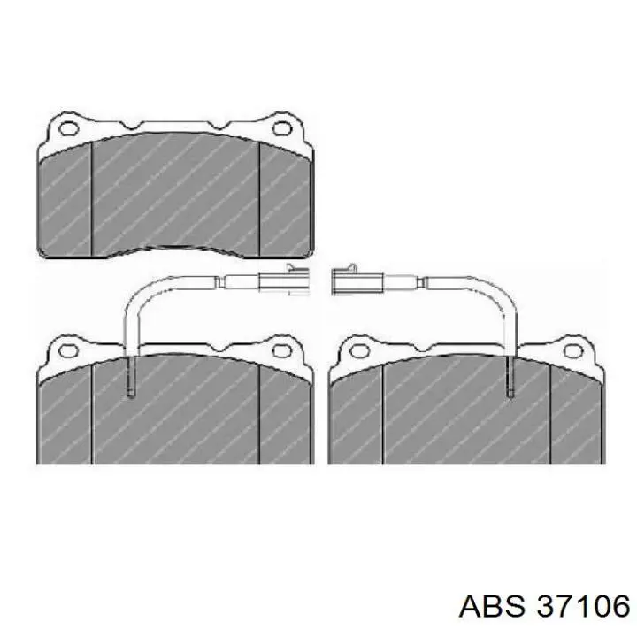 Тормозные колодки ABS 37106