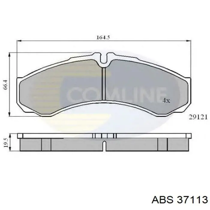 Задние дисковые колодки ABS 37113