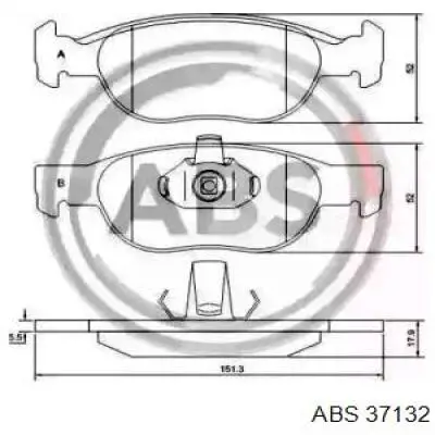 Передние тормозные колодки 37132 ABS