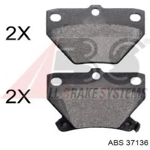 Колодки дисковые  ABS 37136 цена, от 9.32 USD