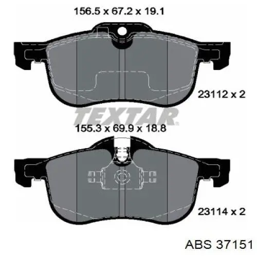 Купить 37151 ABS Колодки тормозные